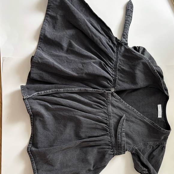 Zara Girl Black Denim Wrap Dress Size 6 EUC - Picture 6 of 8